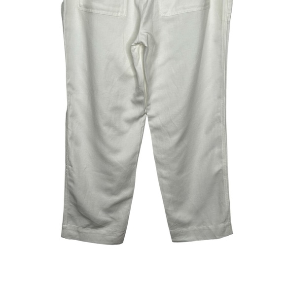 NWT Banana Republic White Relaxed Cropped Pants w/Pockets Sz M - Picture 5 of 12